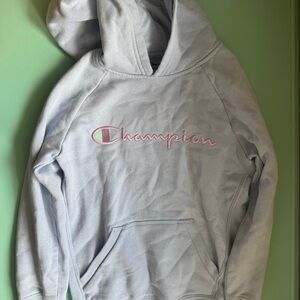 Champion Kids Hoodie in Light Purple with Pocket